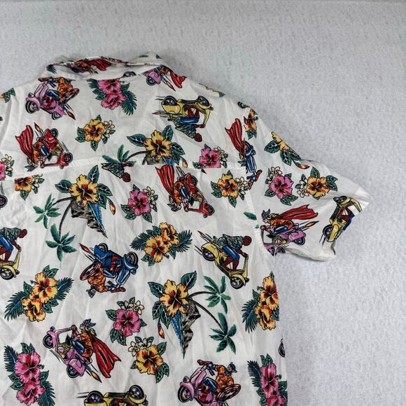 Marvel XS Hawaiian Button Down Heroes Resort Wear Spiderman Captain America - Picture 12 of 12